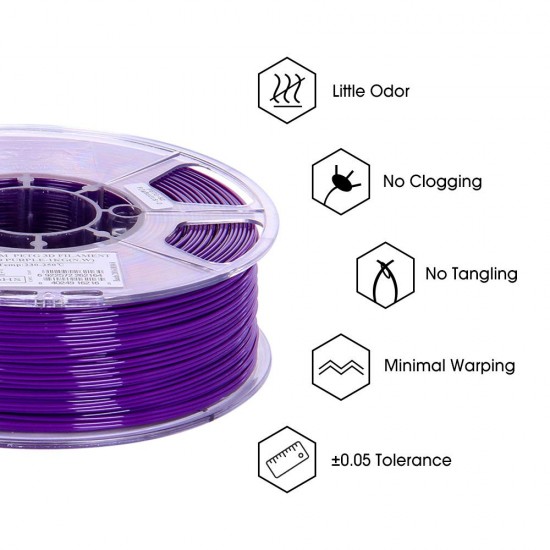 1.75mm solid purple PETG filament