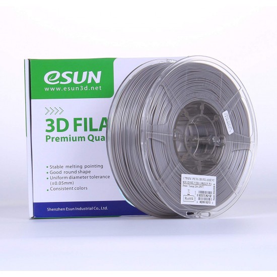 1.75mm solid silver petg filament