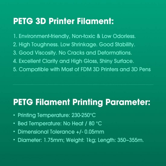 eSun PETG Solid Green / Groen Filament