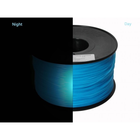 1.75mm oplichtend blauw PLA filament