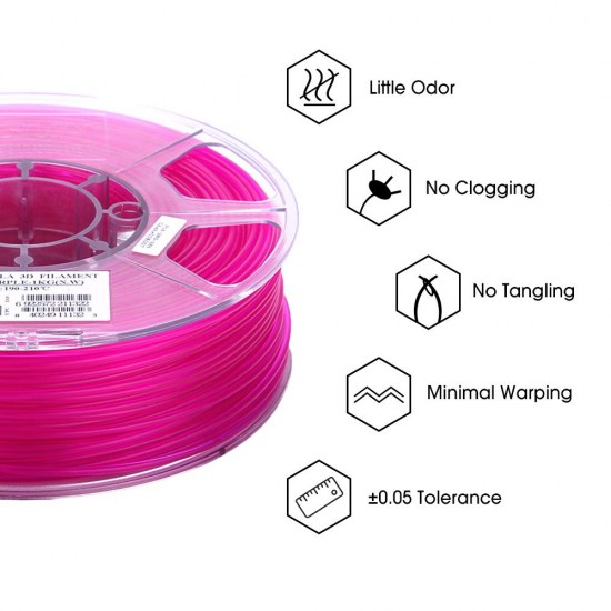1.75mm transparant violet PLA filament