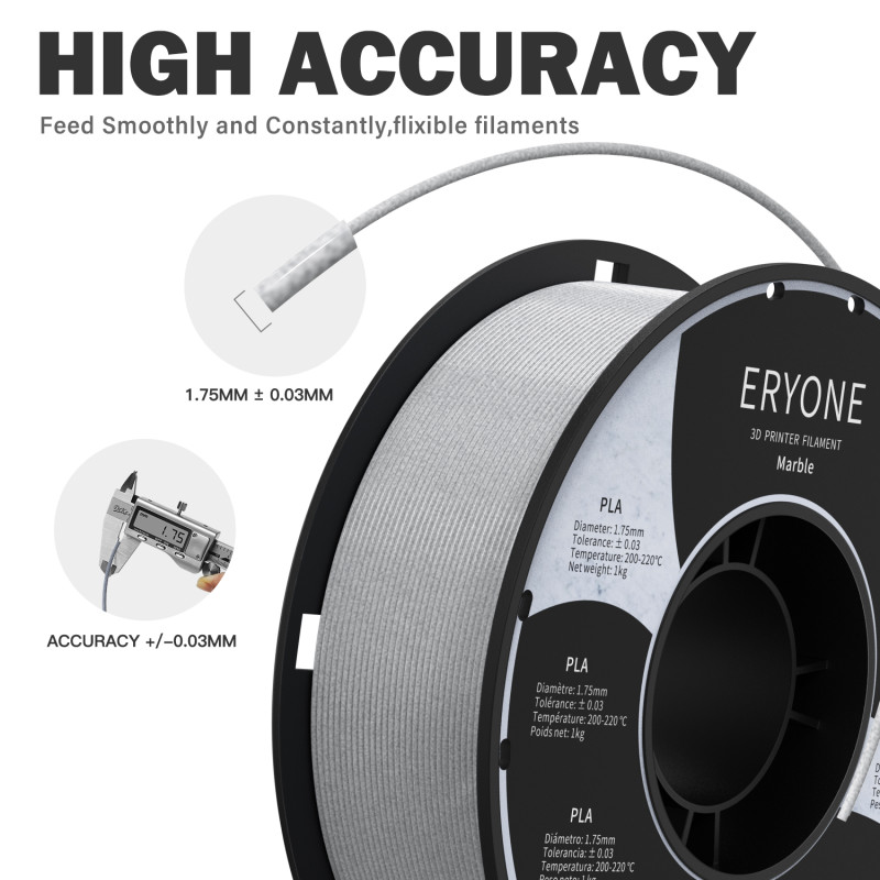 Eryone Marble PLA Marble / Marmer Filament Eryone Marble PLA Marble / Marmer Filament