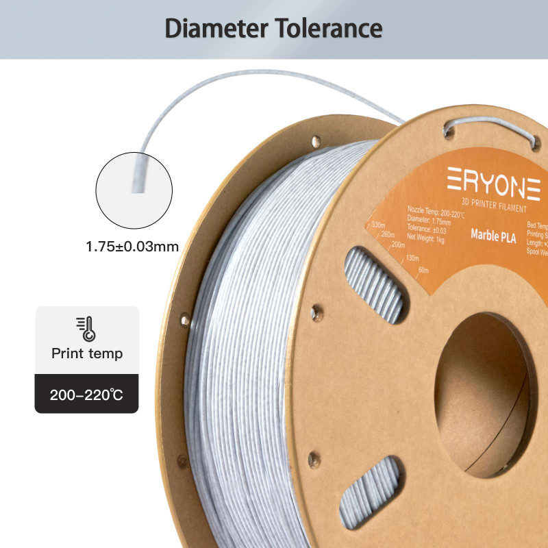 Eryone Marble PLA Marble / Marmer Filament Eryone Marble PLA Marble / Marmer Filament