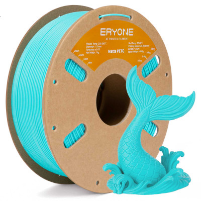 Eryone PETG Matte Cyan Blue Filament