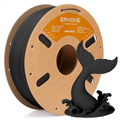 Eryone PETG Matte Black / Zwart Filament