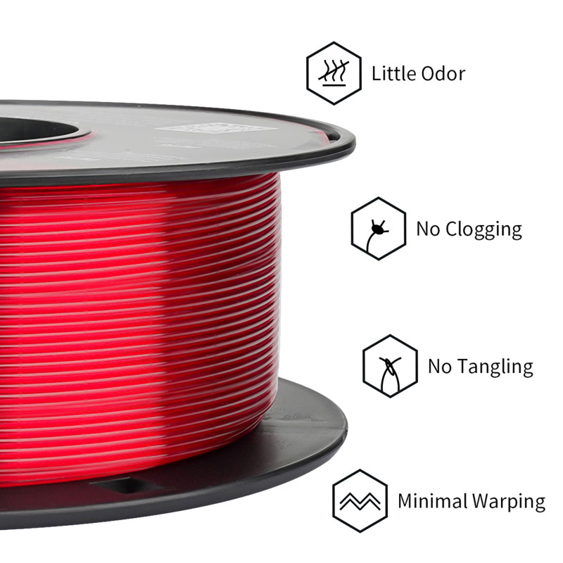 Eryone PETG Transparent Red / Trans Rood Filament