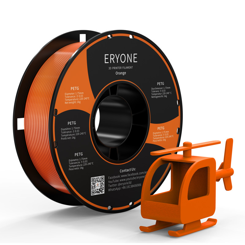 Eryone PETG Orange / Oranje Filament Eryone PETG Orange / Oranje Filament