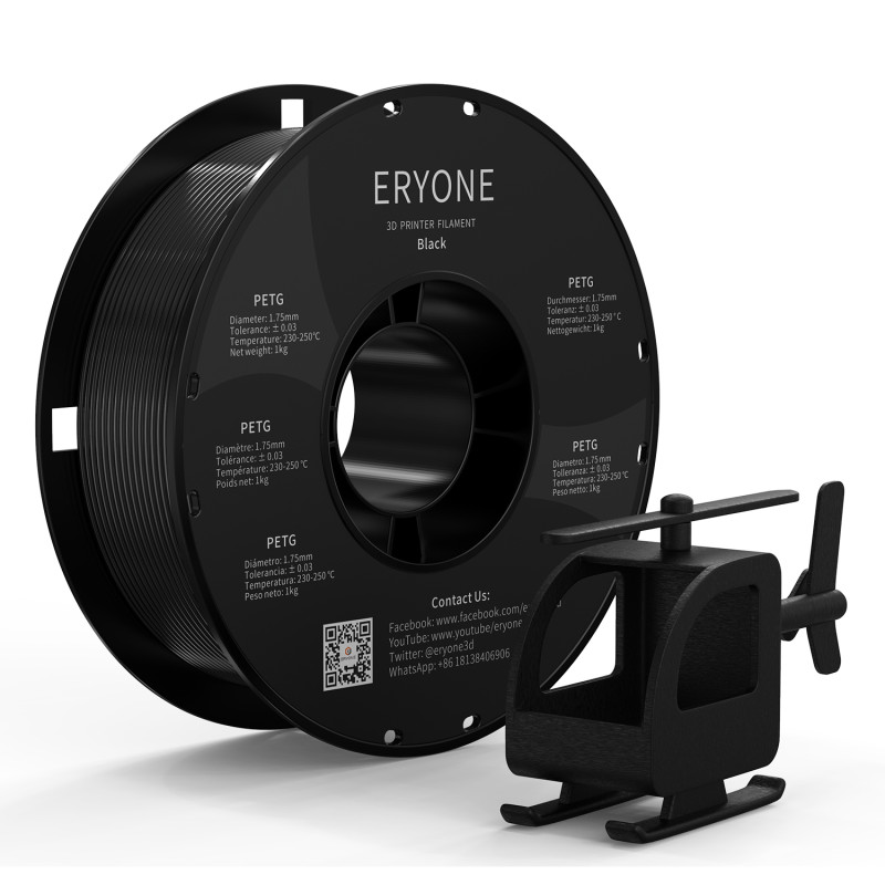Eryone PETG Black / Zwart Filament Eryone PETG Black / Zwart Filament