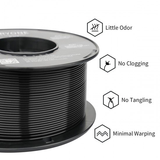 Eryone PLA+ Black / Zwart Filament Eryone PLA+ Black / Zwart Filament