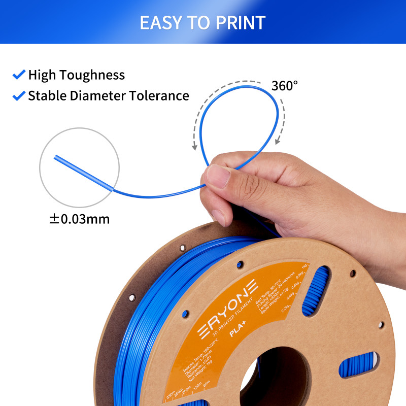 Eryone PLA+ Blue / Blauw Filament Eryone PLA+ Blue / Blauw Filament