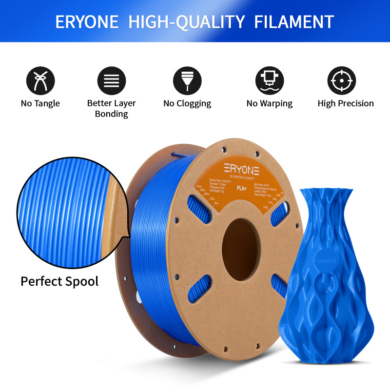 Eryone PLA+ Blue / Blauw Filament Eryone PLA+ Blue / Blauw Filament