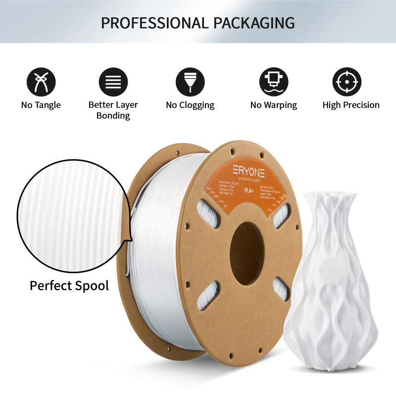 Eryone PLA+ Cool White / Koud Wit Filament Eryone PLA+ Cool White / Koud Wit Filament