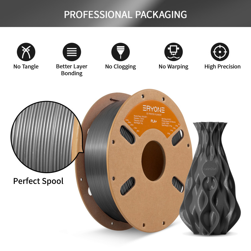 Eryone PLA+ Grey / Grijs Filament Eryone PLA+ Grey / Grijs Filament