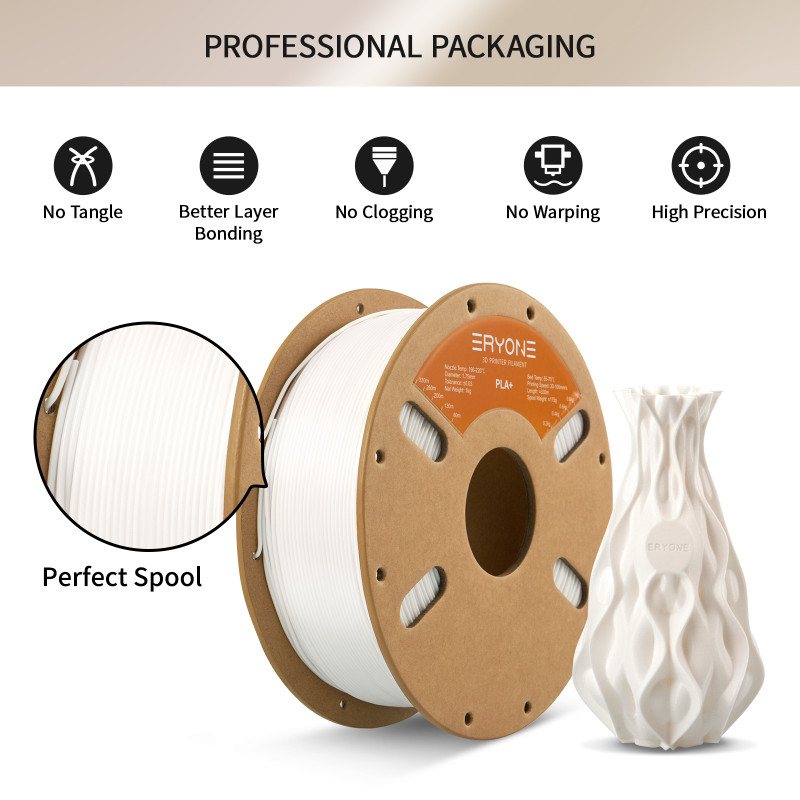 Eryone PLA+ Ivory White / Ivoorwit Filament Eryone PLA+ Ivory White / Ivoorwit Filament