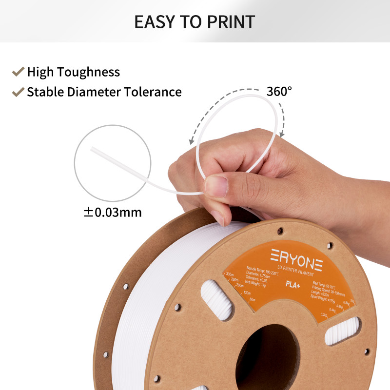 Eryone PLA+ White / Wit Filament
