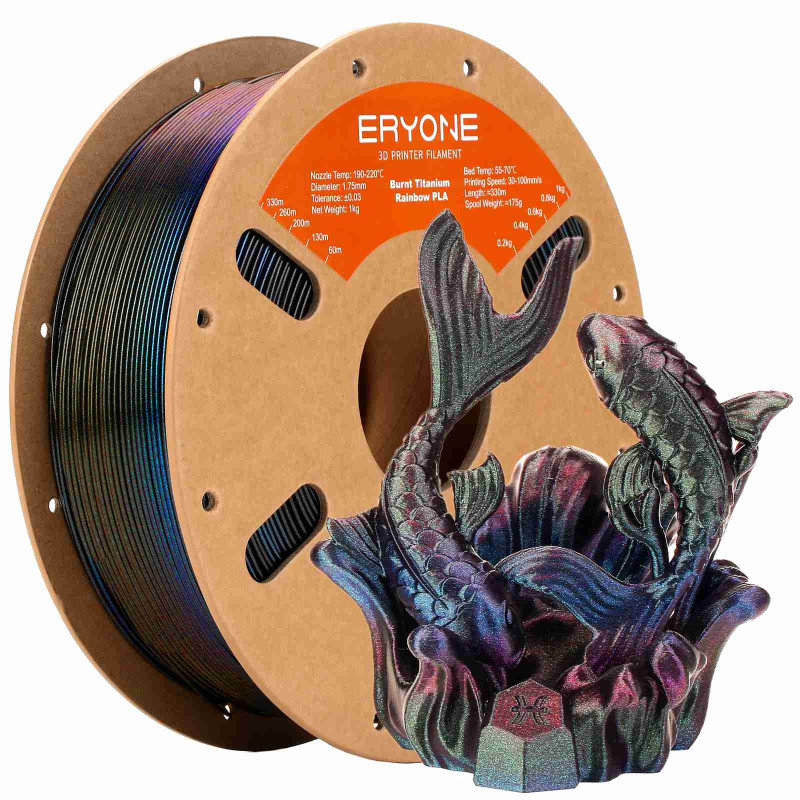 Eryone Burnt Titanium PLA Rainbow Galaxy