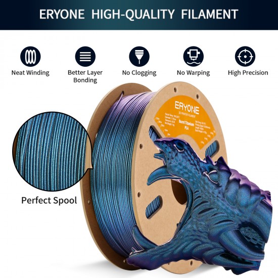 Eryone Burnt Titanium PLA Technology Blue/Technologie blauw Filament
