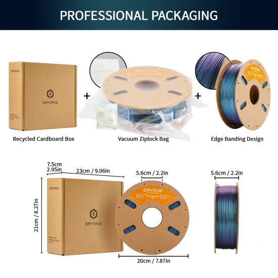 Eryone Burnt Titanium PLA Technology Blue/Technologie blauw Filament