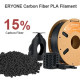 Eryone Carbon Fiber PLA Black / Zwart Filament