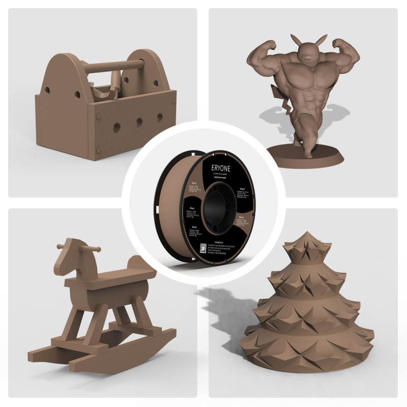 Eryone Wood PLA Deep Wood / Diep Bruin Filament
