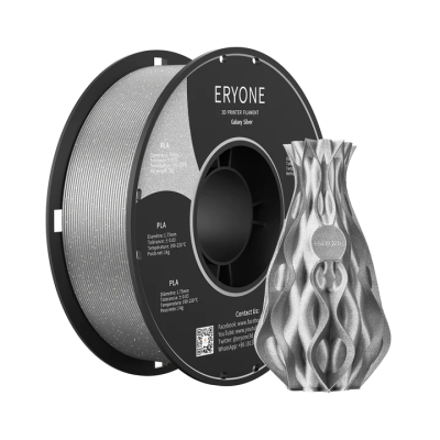 Eryone Galaxy PLA Silver / Zilver Filament Eryone Galaxy PLA Silver / Zilver Filament