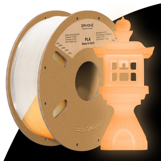 Eryone PLA Luminous OrangeYellow / Oplichtend OranjeGeel Filament Eryone PLA Luminous OrangeYellow / Oplichtend OranjeGeel Filament
