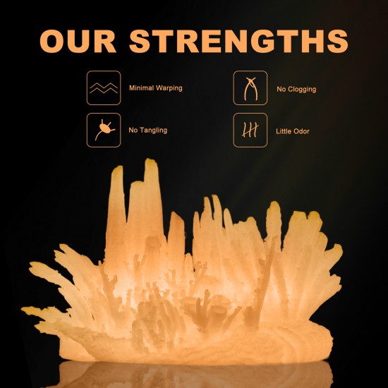 Eryone PLA Luminous OrangeYellow / Oplichtend OranjeGeel Filament Eryone PLA Luminous OrangeYellow / Oplichtend OranjeGeel Filament