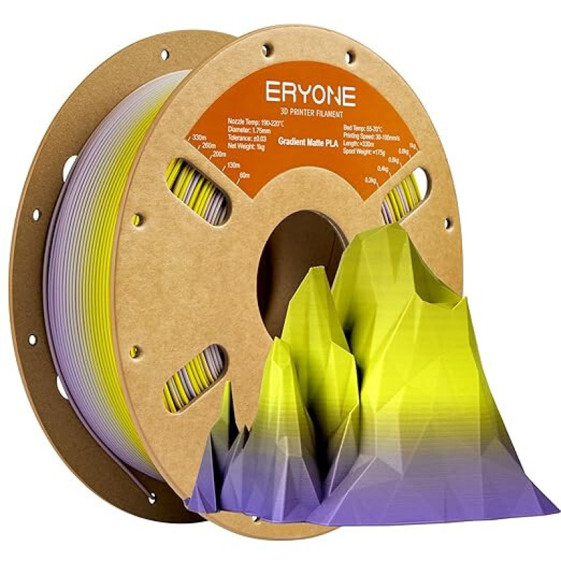 Eryone Gradient Matte PLA Granite Filament