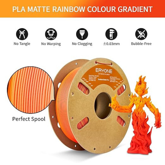 Eryone Gradient Matte PLA Maple Leaf Filament