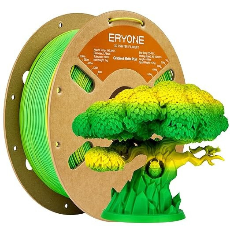 Eryone Gradient Matte PLA Shire Filament Eryone Gradient Matte PLA Shire Filament