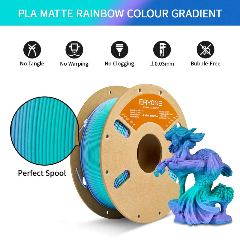 Eryone Gradient Matte PLA Dream Filament