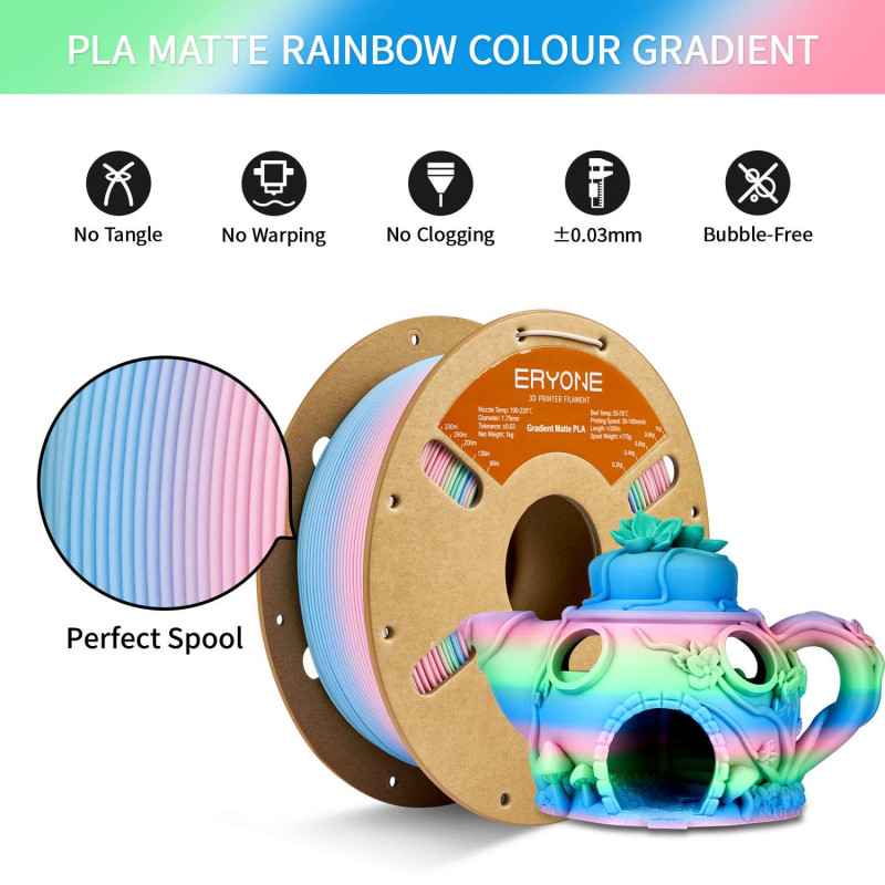 Eryone Gradient Matte PLA Fairytale Filament