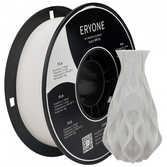 Eryone Standard PLA Ivory White / Ivoor Wit Filament Eryone Standard PLA Ivory White / Ivoor Wit Filament