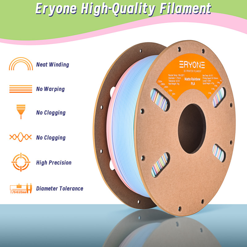 Eryone Rainbow Matte PLA Macaron / Macaron Filament