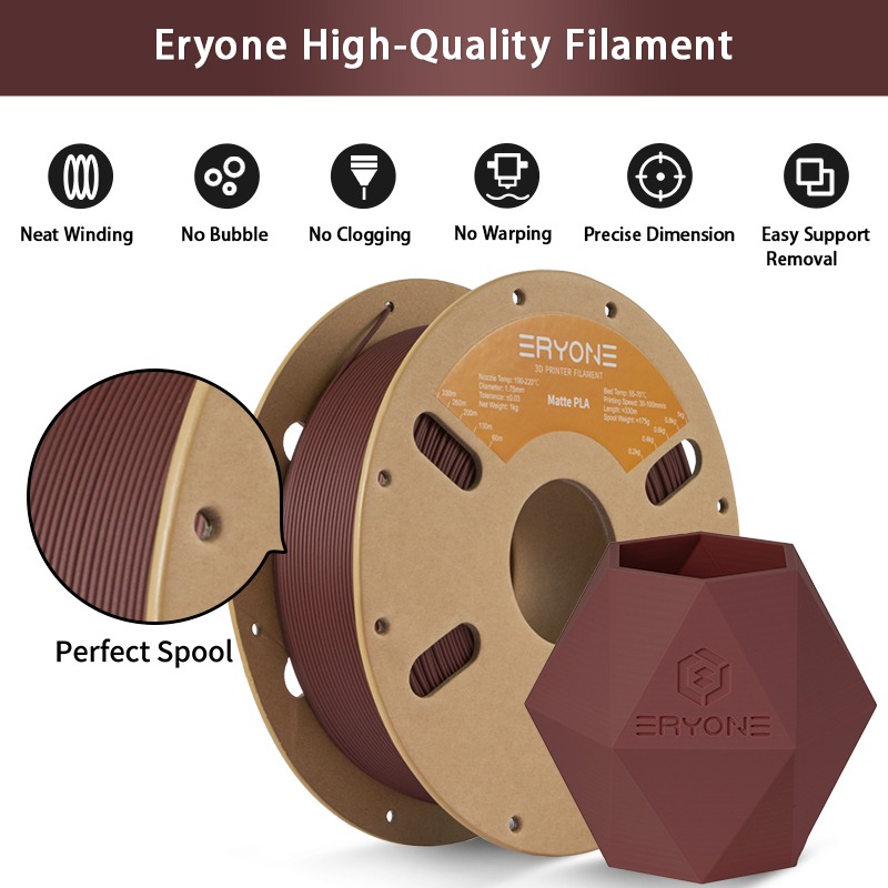 Eryone Matte PLA Ruby Red / RobijnRood Filament