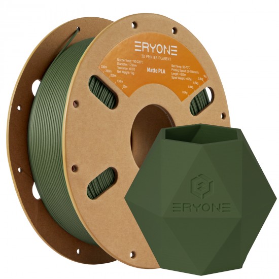 Eryone Matte PLA Olive green / Olijfgroen Filament Eryone Matte PLA Olive green / Olijfgroen Filament
