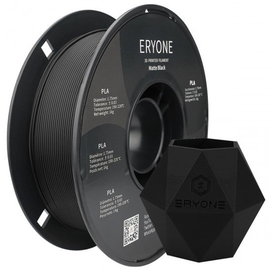 Eryone Matte PLA Black / Zwart Filament