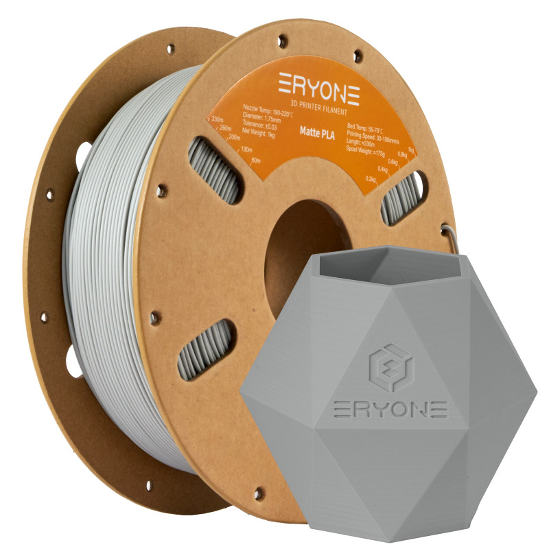 Eryone Matte PLA Grey / Grijs Filament