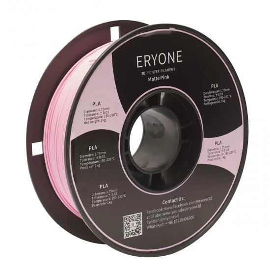Eryone Matte PLA Pink / Roze Filament Eryone Matte PLA Pink / Roze Filament