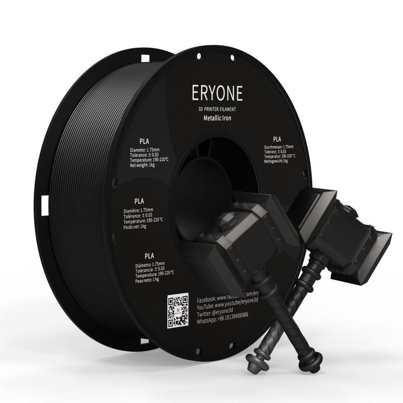 Eryone Metallic PLA Iron / IJzer Filament