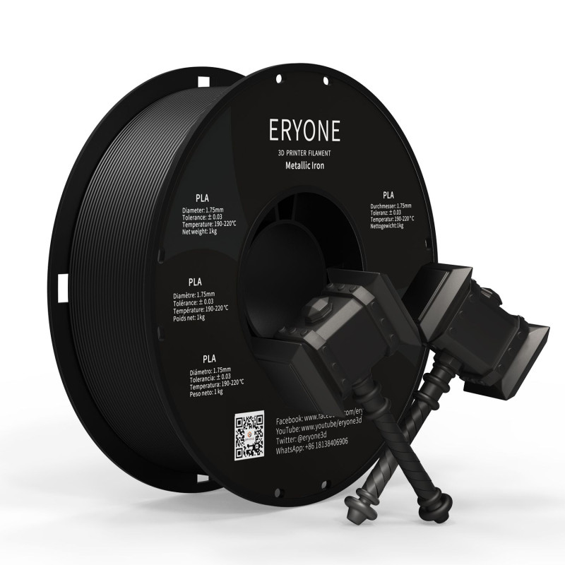 Eryone Metallic PLA Iron / IJzer Filament