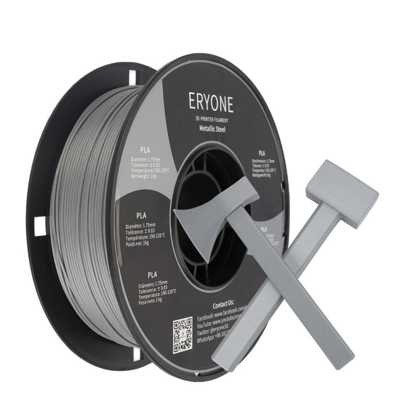 Eryone Metallic PLA Steel / Staal Filament