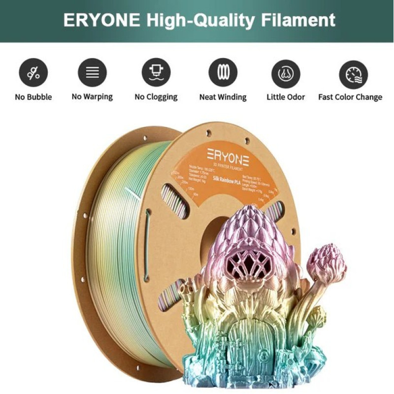 Eryone Rainbow Silk PLA Classic / Klassiek Regenboog Filament