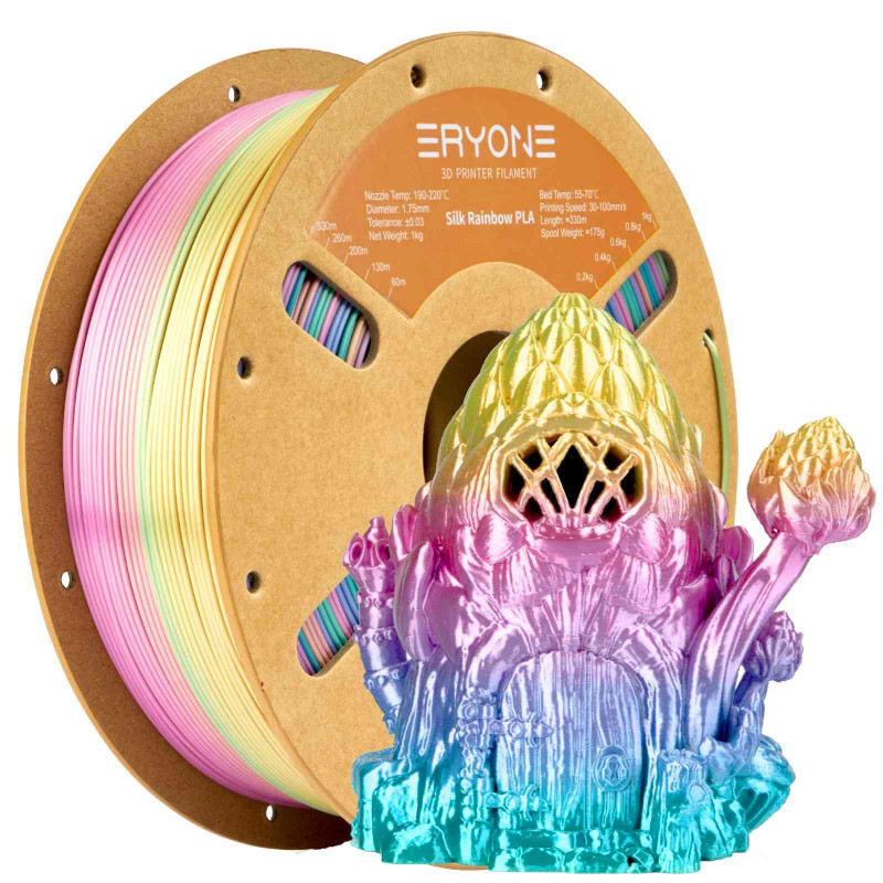 Eryone Rainbow Silk PLA Mini / Mini Regenboog Filament Eryone Rainbow Silk PLA Mini / Mini Regenboog Filament