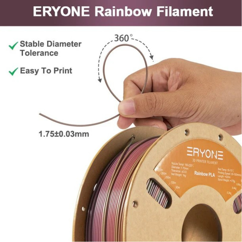 Eryone Rainbow PLA Steampunk / Steampunk Filament