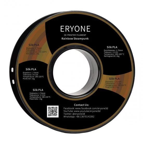 Eryone Rainbow PLA Steampunk / Steampunk Filament Eryone Rainbow PLA Steampunk / Steampunk Filament
