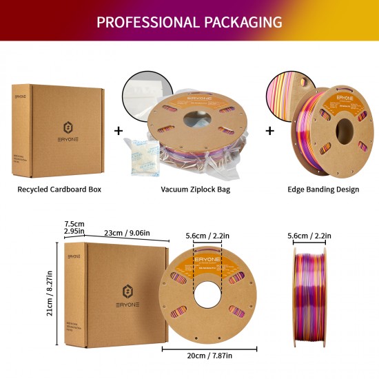 Eryone Rainbow Rapid Silk PLA Inferno Eryone Rainbow Rapid Silk PLA Inferno