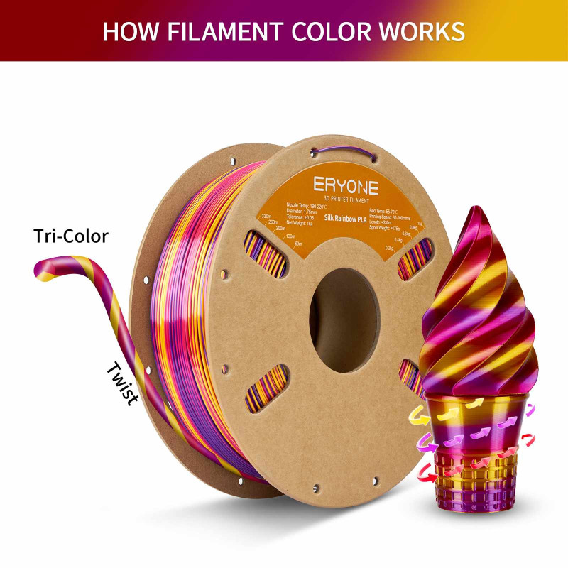 Eryone Rainbow Rapid Silk PLA Inferno