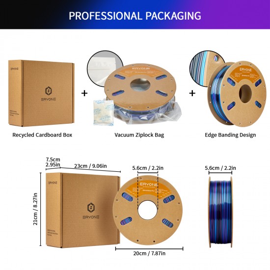 Eryone Rainbow Rapid Silk PLA Obsidian