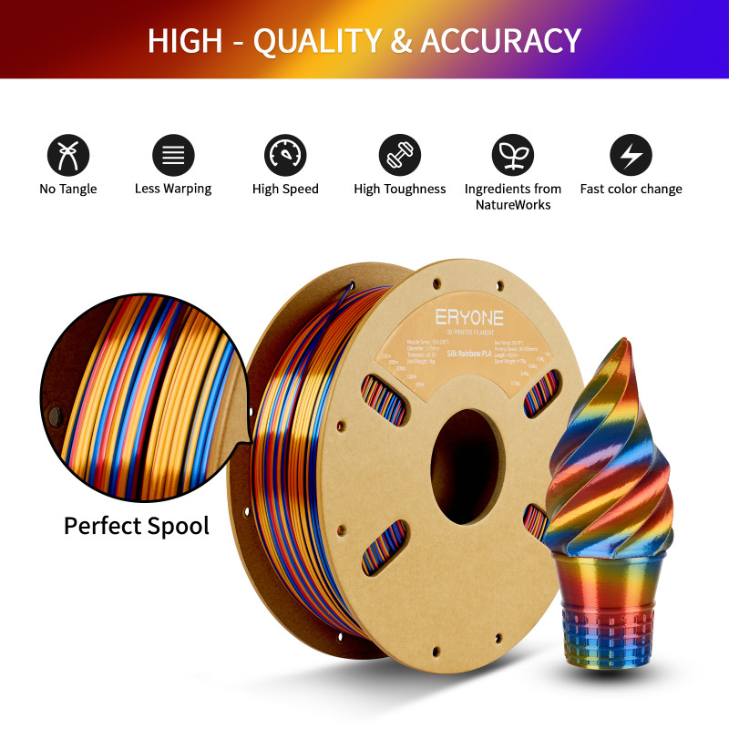 Eryone Rainbow Rapid Silk PLA Shadow Eryone Rainbow Rapid Silk PLA Shadow